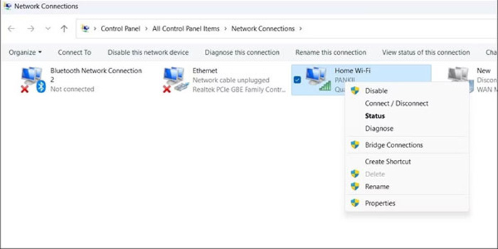 تنظیم مجدد وای فای برای رفع مشکل نبودن وای فای در ویندوز ۱۱ - پشتیبانی کامپیوتری به صورت تلفنی